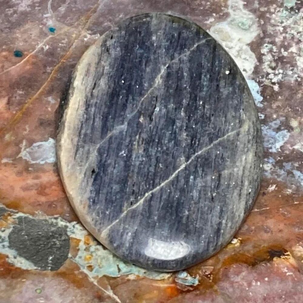 Large vintage old stock blue kyanite cabochon